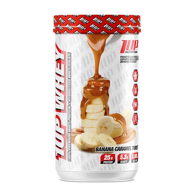 1Up Nutrition, 100% Hydrolyzed Whey Protein Isolate, Banane Caramel, 980g