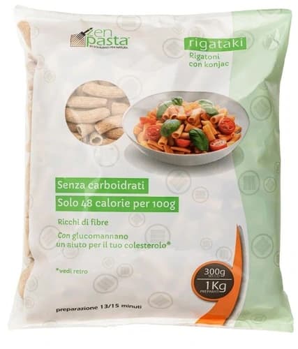 Zen Pasta, Macaroni séché de Konjac, Rigataki, 300g (1kg Cuit).