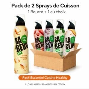 Rabeko Pack 2 Sprays de Cuisson Healthy – Beurre + 1 au Choix