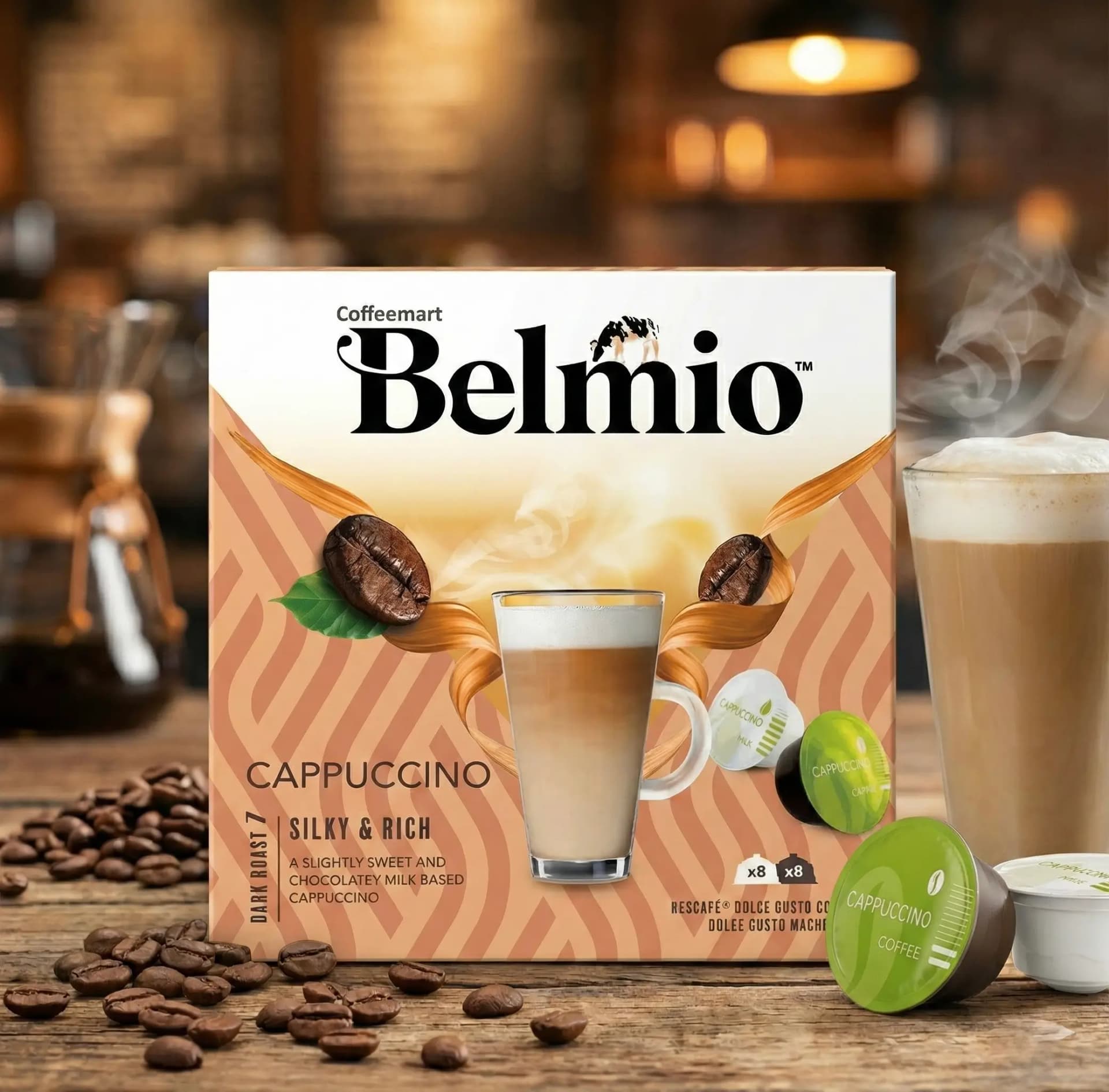 Belmio Cappuccino – Capsules Compatibles Dolce Gusto (16 capsules)