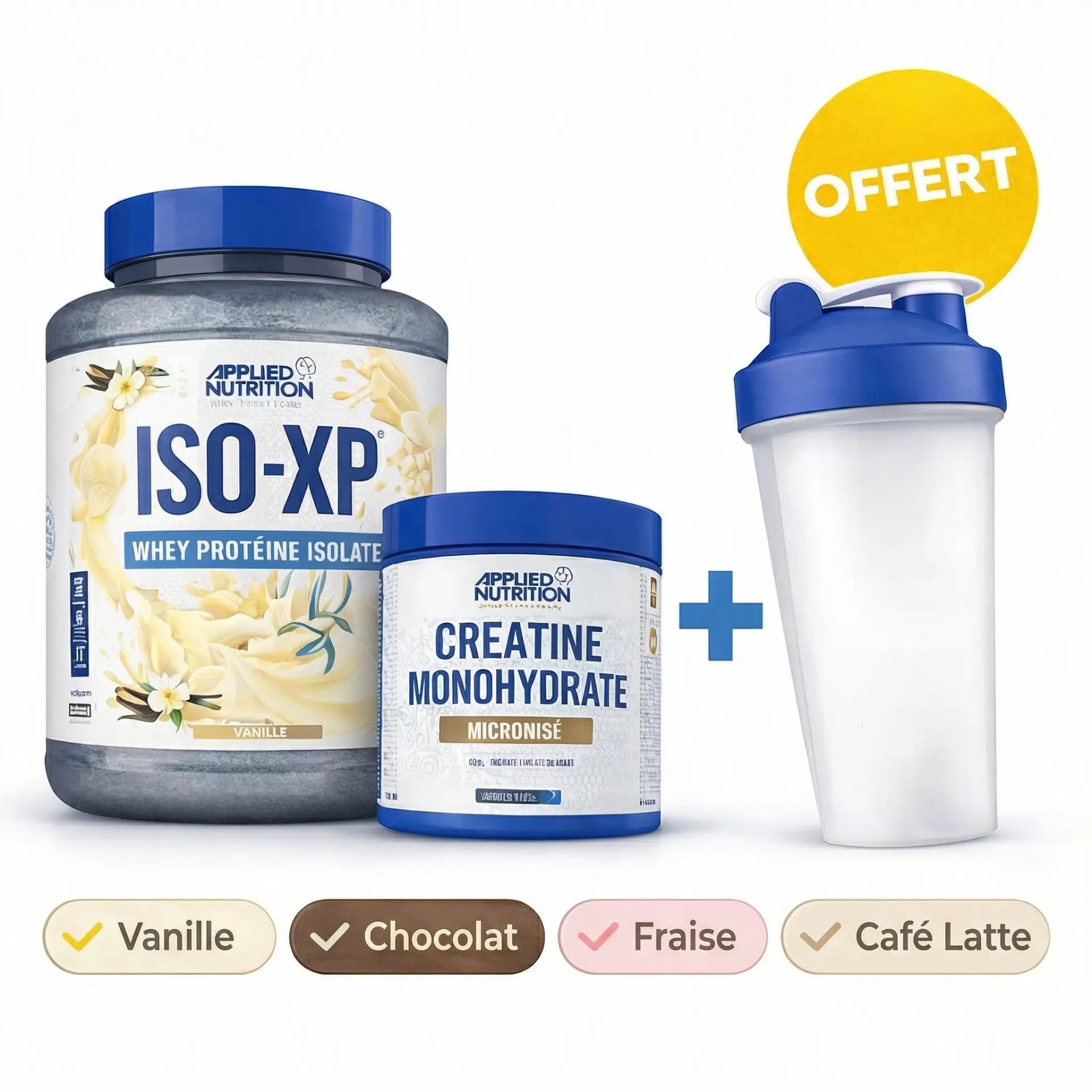 Applied Nutrition Pack Muscle & Performance ISO-XP + Créatine + Shaker offert