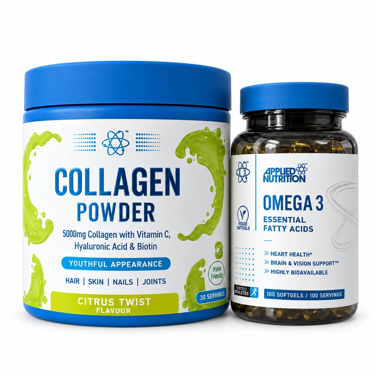 Pack Applied Nutrition : Beauty Collagen Citrus Twist et Oméga 3