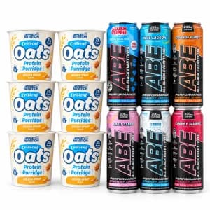 Pack Nomade ABE Applied Nutrition : six saveurs de canettes différentes et six porridges Golden Syrup
