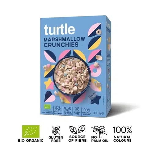 Turtle, Marshmallow Crunchies, Bio et Sans Gluten, 300 g
