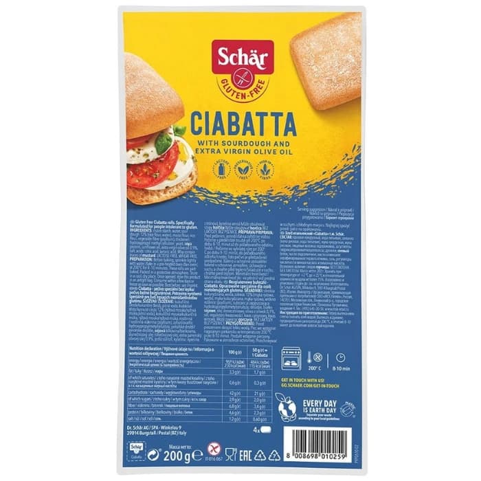 Ciabatta – Schär 200g (Sans gluten)