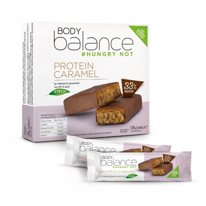 Body Balance, 3x Barres Protéinées 33% Caramel, 135g