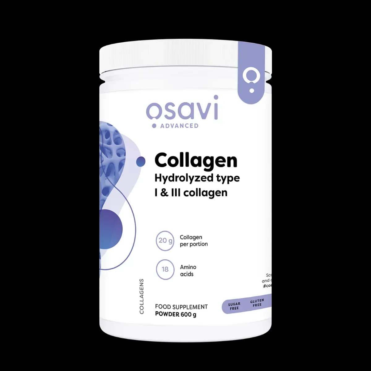 Collagène Hydrolysé Type I & III – Osavi – 600 g poudre