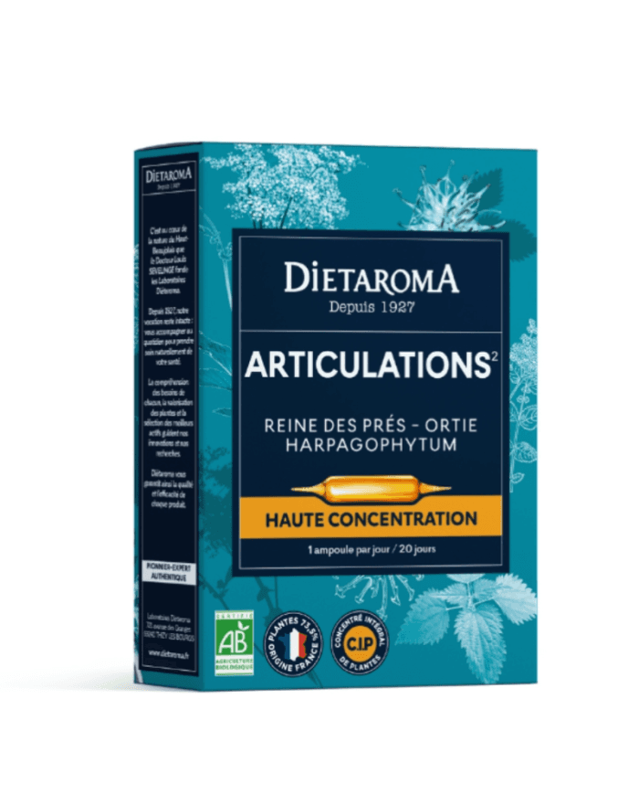 Dietaroma Articulations Bio Reine des Prés Ortie Harpagophytum – 20 أمبولات من 10 ml – صورة المنتج