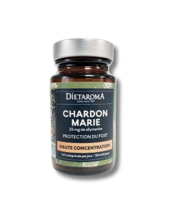 Dietaroma Chardon-Marie 25 mg de Silymarine Bio – 60 comprimés – photo du produit