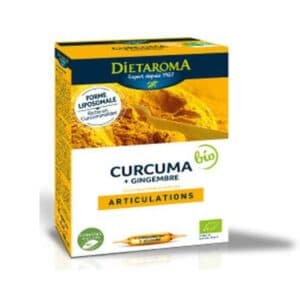 Dietaroma Curcuma et Gingembre Bio – 20 ampoules de 10 ml – photo du produit