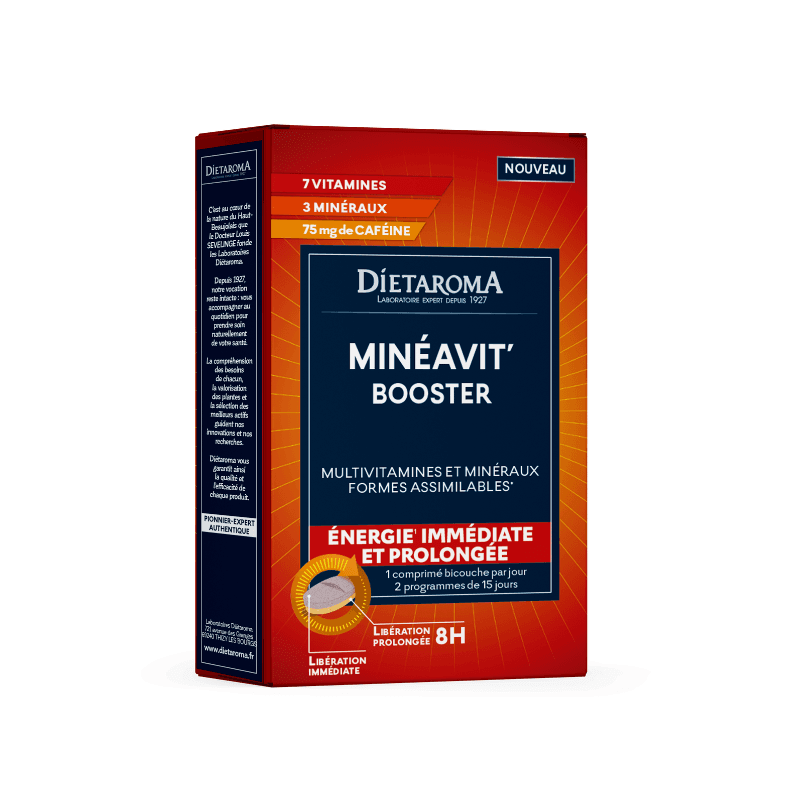 Dietaroma Minéavit Booster – 30 comprimés bicouche – photo du produit