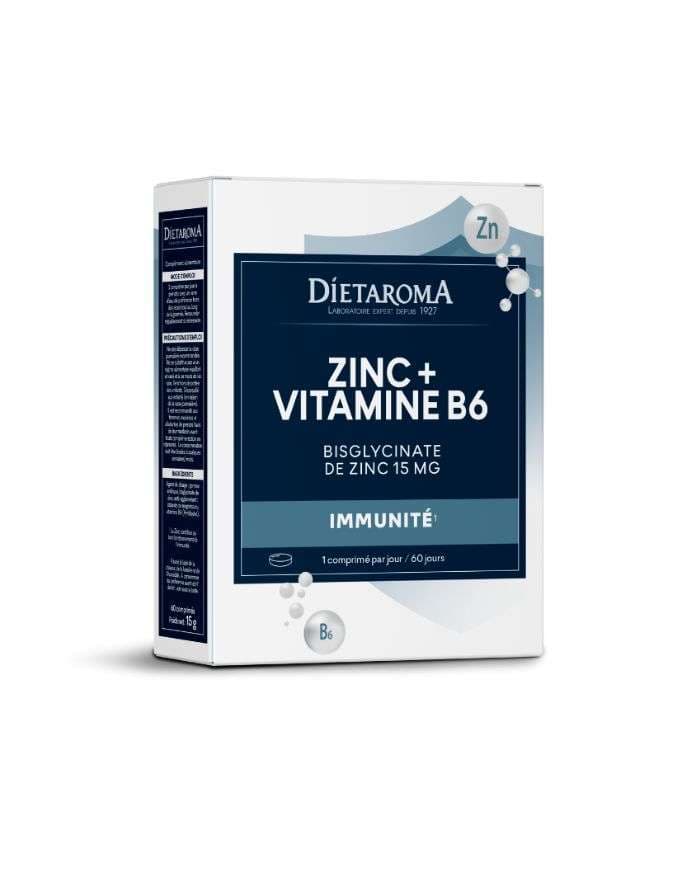 Dietaroma Zinc Bisglycinate et Vitamine B6 – 60 comprimés – photo du produit