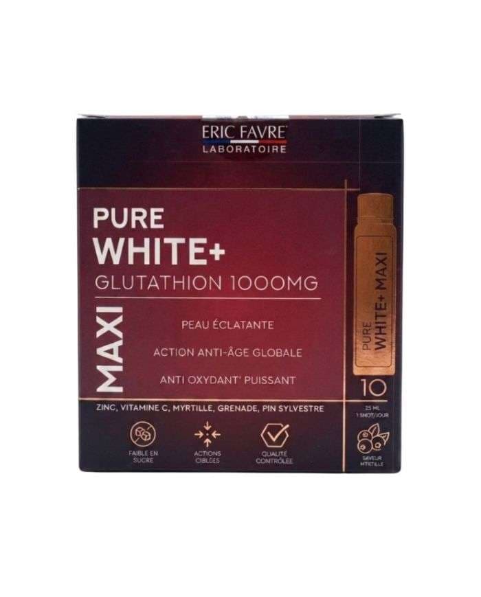 Eric Favre Pure White+ Maxi Glutathion 1 000 mg – 10 جرعات من 25 ml