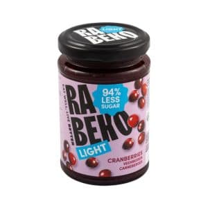 Rabeko مربى التوت البري الخفيف «230 g» – 94 % يحتوي على كمية أقل من السكر