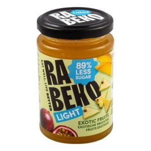 Rabeko Confiture Light Fruits exotiques 230 g – 89 % moins de sucre