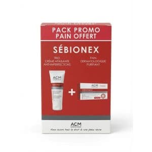 ACM Sébionex Pack Trio Crème Anti-Imperfections et Pain Dermatologique – 40 ml + 100 g