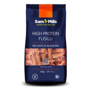 Fusilli Sans Gluten High Protein 40% Protéines aux Lentilles Rouges et Pois Jaunes Sam Mills 250g