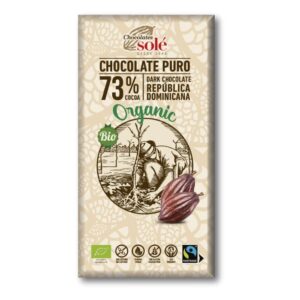 Chocolates Solé, Mini Chocolat Noir 73% Cacao Bio, 25g