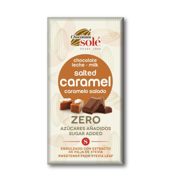 Chocolates Solé, Chocolat au lait Caramel Salé, KETO, 100g