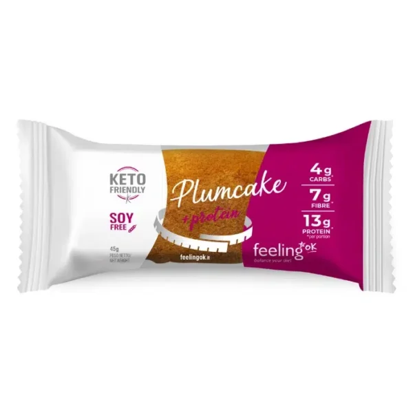 Feeling Ok, PlumCake, Mini Cake Proteiné, Vanille-Citron, 45g