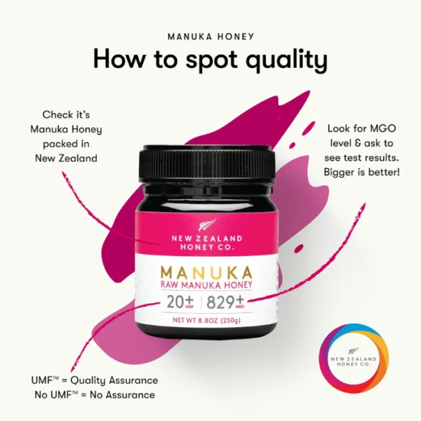 Miel de Manuka New Zealand Honey Co. MGO 829+ (125g) – Image 4