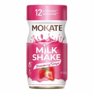 MilkShake Fraise, 12 Vitamins, 500g  Mokate