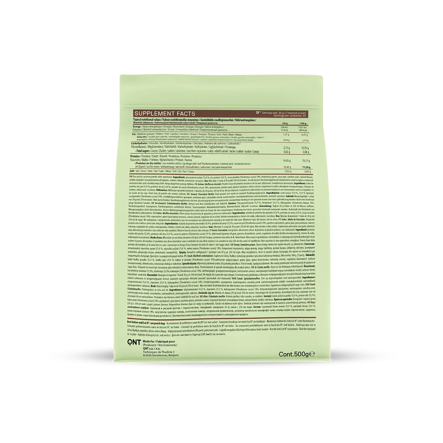 QNT Vegan Protein - Muffin au Chocolat (500g) – Image 3