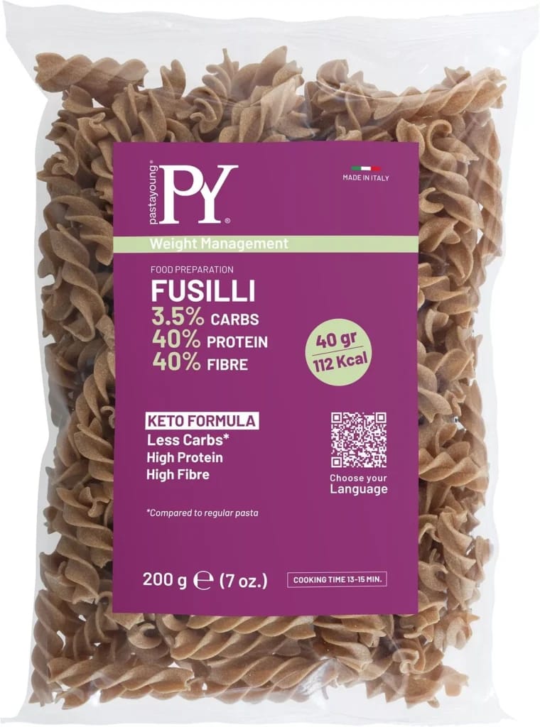 Pâtes Fusilli Keto Sans Gluten Pasta Young 200 g