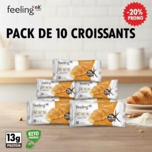 Feeling Ok, Pack de 10 Croissants Sandwich Protéiné