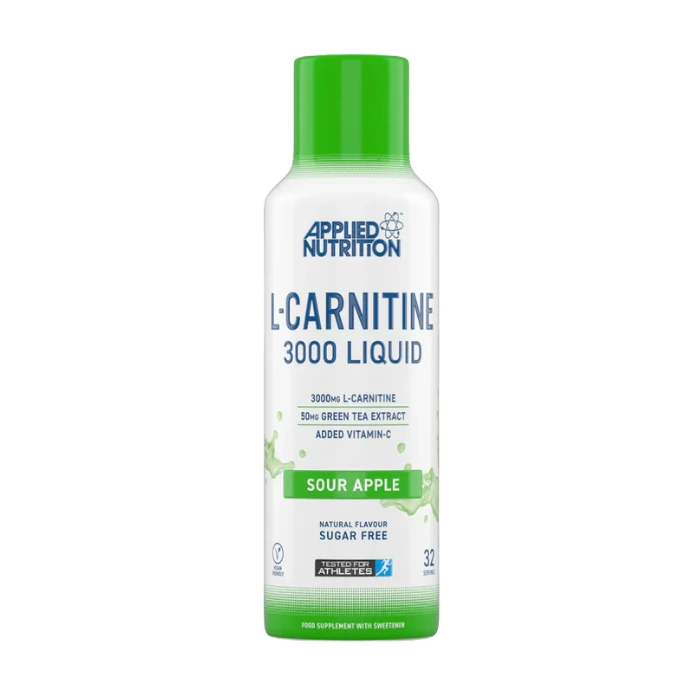 L-Carnitine Liquid 3000 avec Thé Vert Applied Nutrition Sour Apple - 473 ml