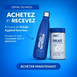 Shilajit Pure - Applied Nutrition - 90 Capsules (Gourde Acier 1L Offert)