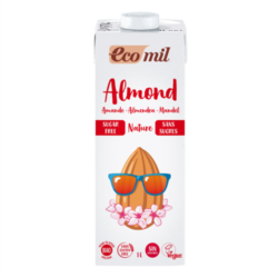 Ecomil, Lait d’amande bio sans sucre, 1L.