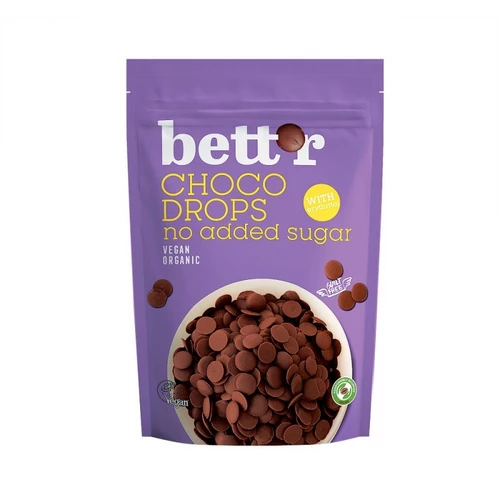 BETT’R, Pépites De Chocolat Sans Sucre, Bio 200gr