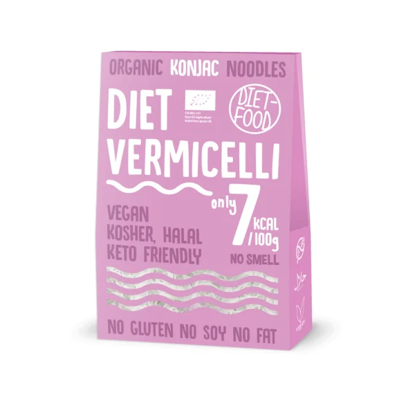 Diet Food, Style Vermicelles à base de Konjac Bio, 385g