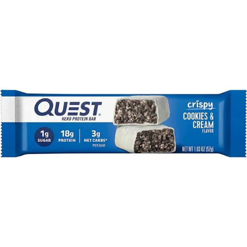 Quest Nutrition, Barre Proteinée Hero, Cookies & Cream, 60g
