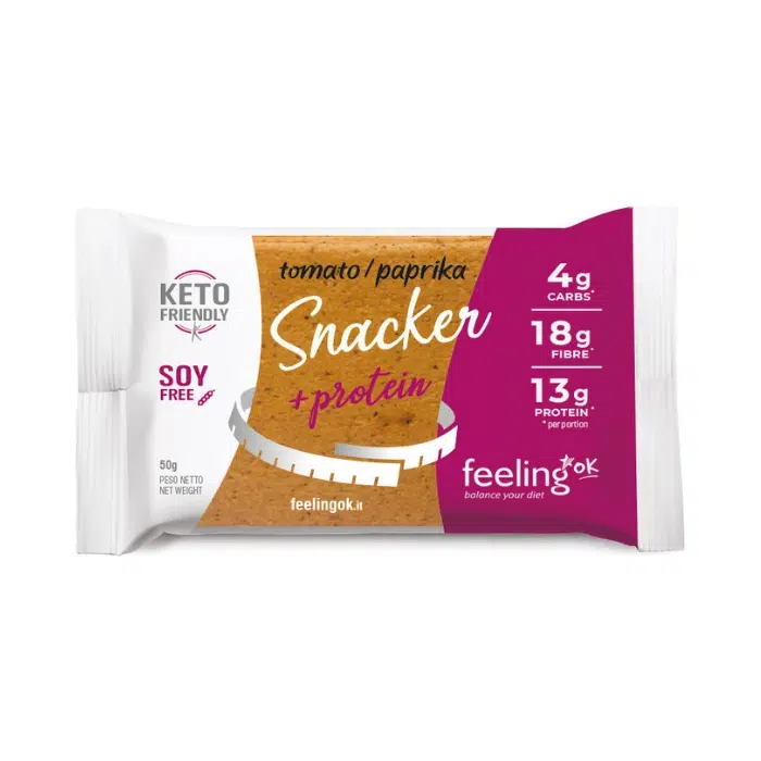 Feeling Ok, Crackers Proteiné, Paprika & Tomate, 50g