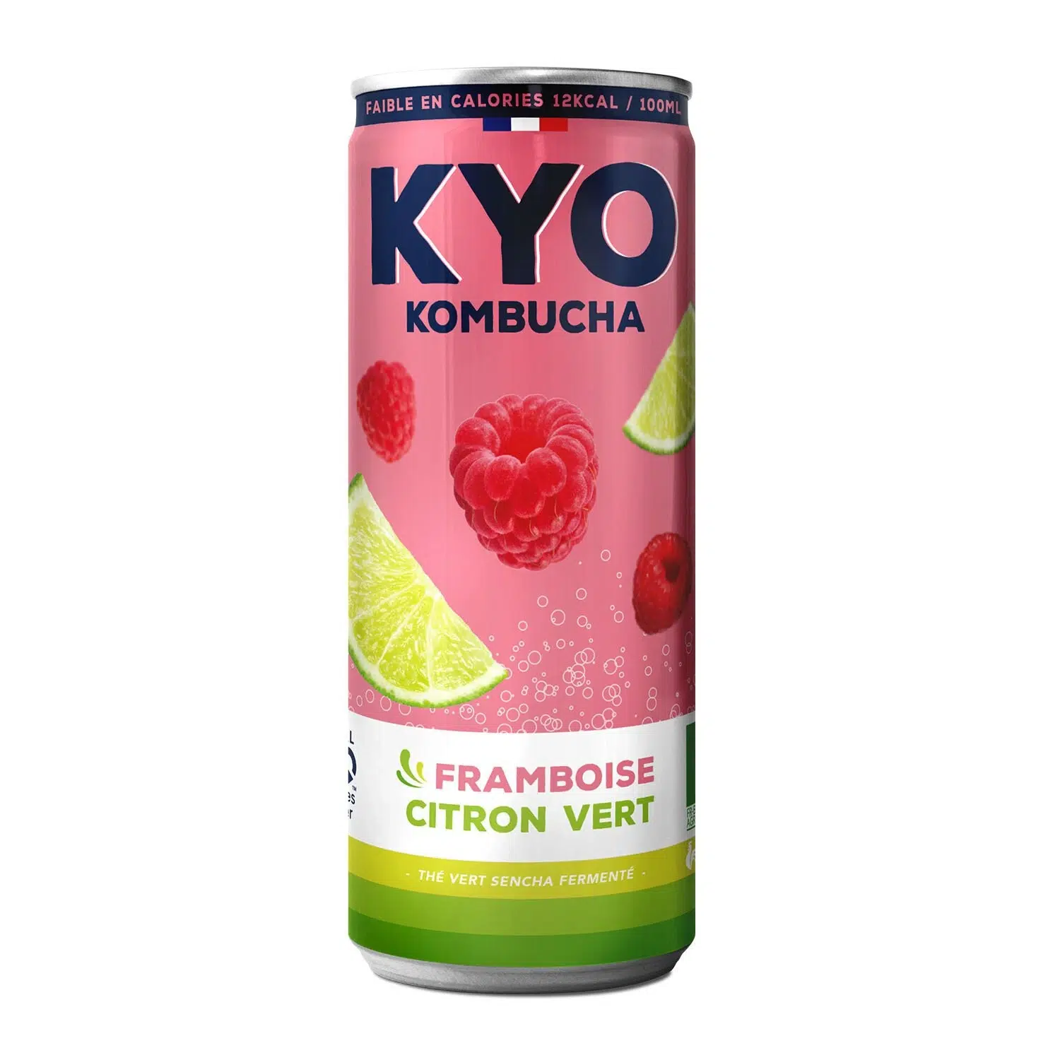 Kyo, Kombucha, Framboise & Citron Vert, 330ml