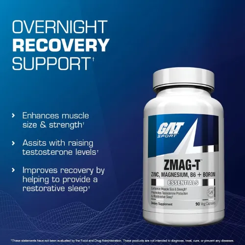 GAT, ZMA-T, Zinc, Magnesium, B6 + Boron, 90 capsules. - Image 3