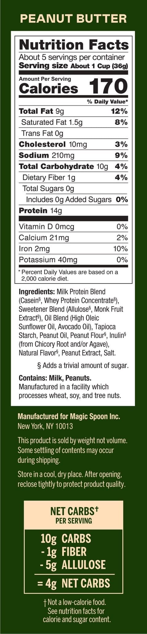 Magic Spoon, Céréales Keto, Peanut Butter, 198g. – Image 4