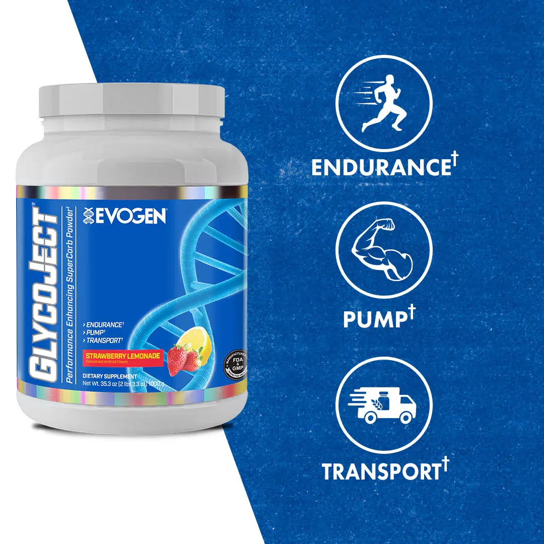Evogen Nutrition, Glycoject, Complexe de Glucides, Fraise, 1kg - Image 2