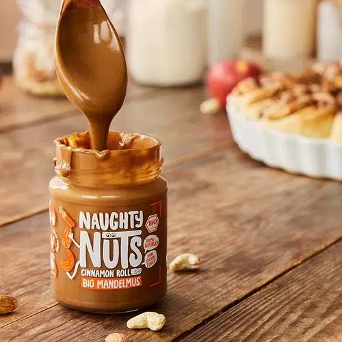 Naughty Nuts، معجون للدهن، لفائف القرفة، خالٍ من السكر، 250g – Image 2