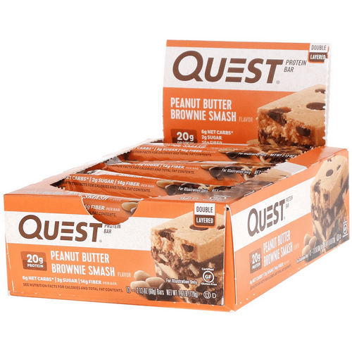 Quest Nutrition, Barre Protéinée, Peanut Butter Brownie Smash, 60g. – Image 2