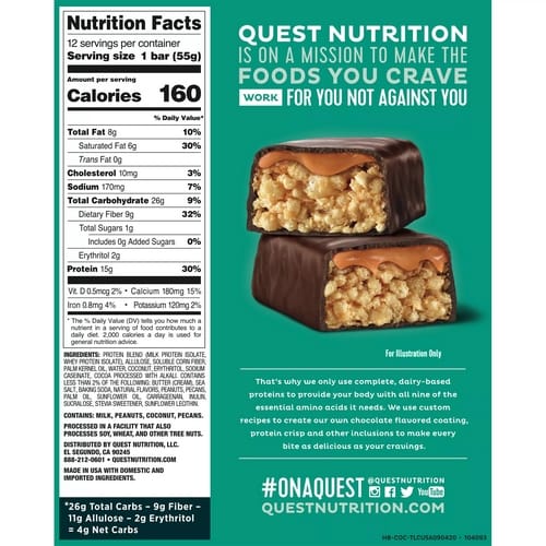 Quest Nutrition, Barre Proteinée, Hero Chocolate Coconut , 60g. – Image 3