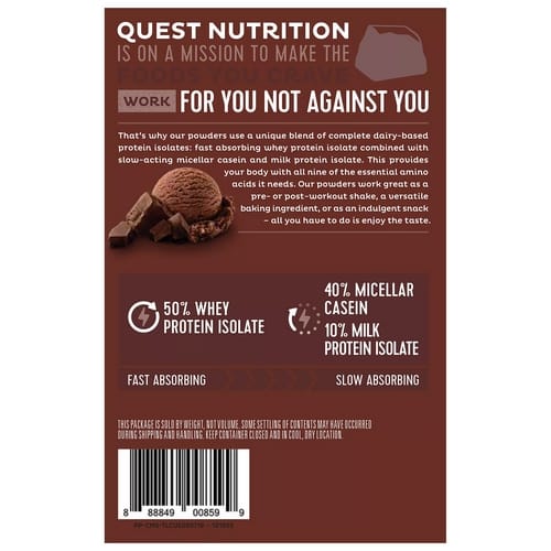 Quest Nutrition, Protéine en poudre, Milkshake au Chocolat, 726g. - Image 3