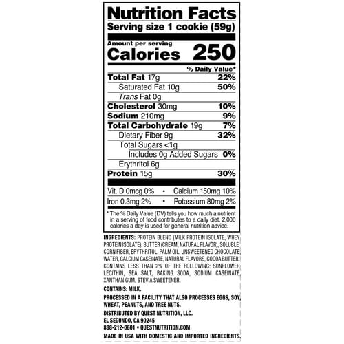 Quest Nutrition, Cookie Protéiné, Chocolate Chip, 59g. – Image 3