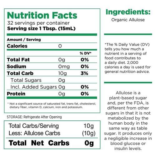 RxSugar, Sirop Bio à base d'allulose, 454 g - Image 4