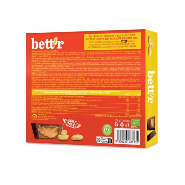 Bett'r, Chocolate peanut butter cups, 12x13g – Image 2