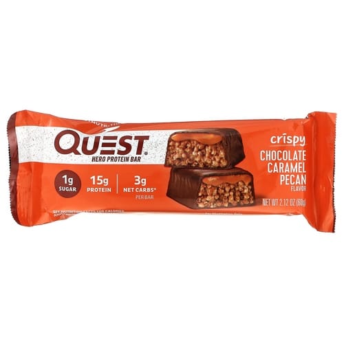 Quest Nutrition, Barre Proteinée Hero, Chocolate Caramel Pecan, 60g.