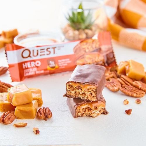 Quest Nutrition, Barre Proteinée Hero, Chocolate Caramel Pecan, 60g. - Image 2