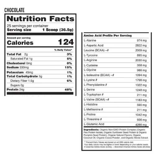 1Up Nutrition, Protein Vegan, Vanille, 900g – Image 2